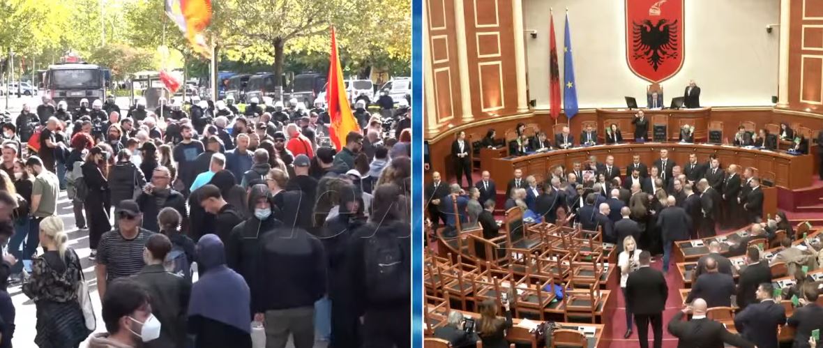 Studentët e Mjekësisë i bashkohen revoltës, tubim para Kuvendit ndërsa brenda votohet mes tensioneve